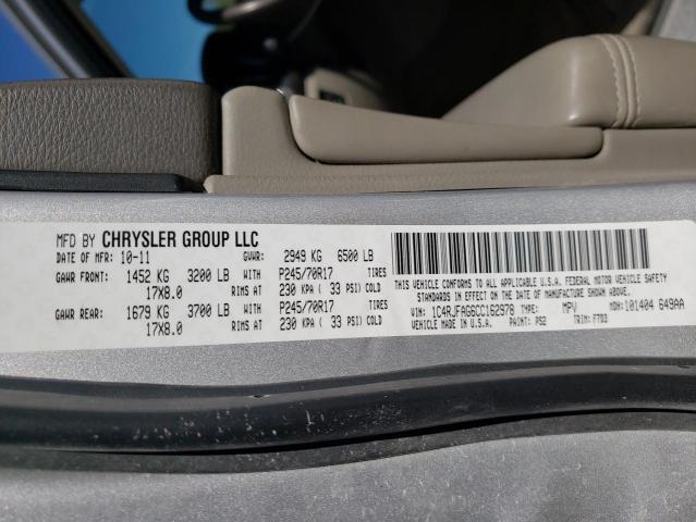 Photo 10 from auction – 2012 JEEP GRAND CHER with VIN 1C4RJFAG6CC162978