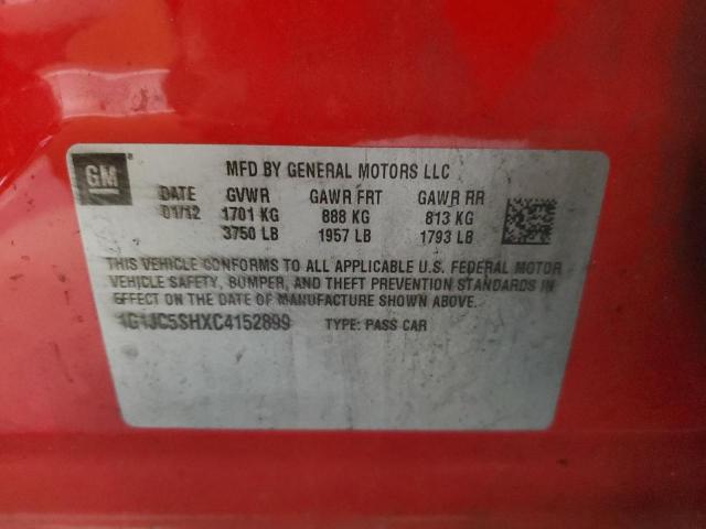 Photo 10 from auction – 2012 CHEVROLET SONIC LT with VIN 1G1JC5SHXC4152899