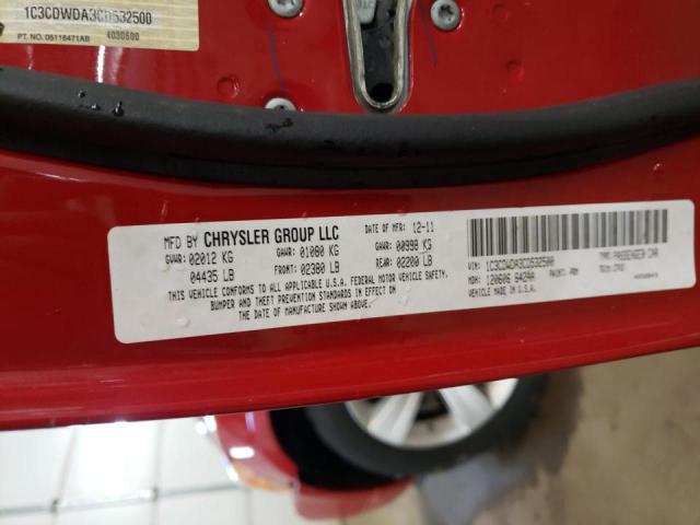 Photo 10 from auction – 2012 DODGE CALIBER SX with VIN 1C3CDWDA3CD532500