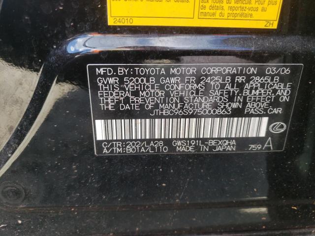 Photo 10 from auction – 2007 LEXUS GS 450H with VIN JTHBC96S975000863