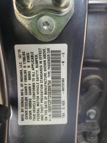 Photo 10 from auction – 2016 HONDA CIVIC EX with VIN 19XFC2F72GE009754