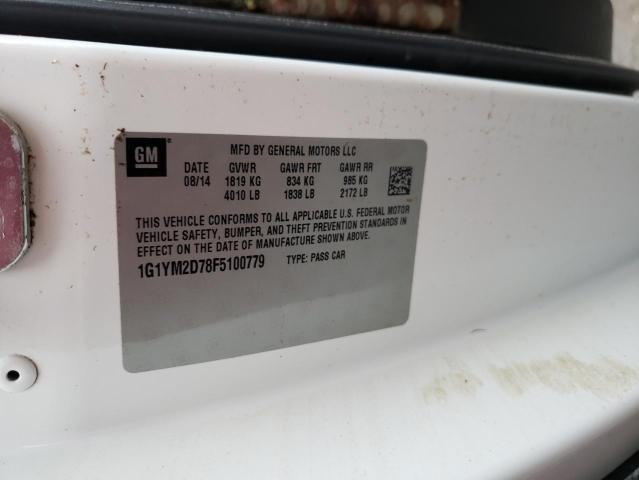 Photo 10 from auction – 2015 CHEVROLET CORVETTE S with VIN 1G1YM2D78F5100779