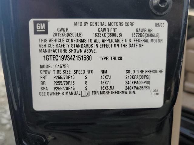 Photo 10 from auction – 2004 GMC NEW SIERRA with VIN 1GTEC19V34Z151580