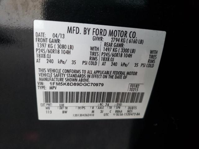 Photo 10 from auction – 2013 FORD EXPLORER X with VIN 1FM5K8D89DGC70979