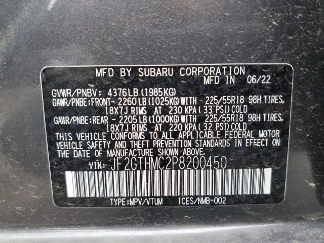 Photo 10 from auction – 2023 SUBARU CROSSTREK with VIN JF2GTHMC2P8200450