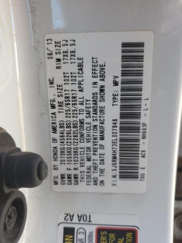 Photo 10 from auction – 2014 HONDA CR-V EXL with VIN 5J6RM4H73EL007948