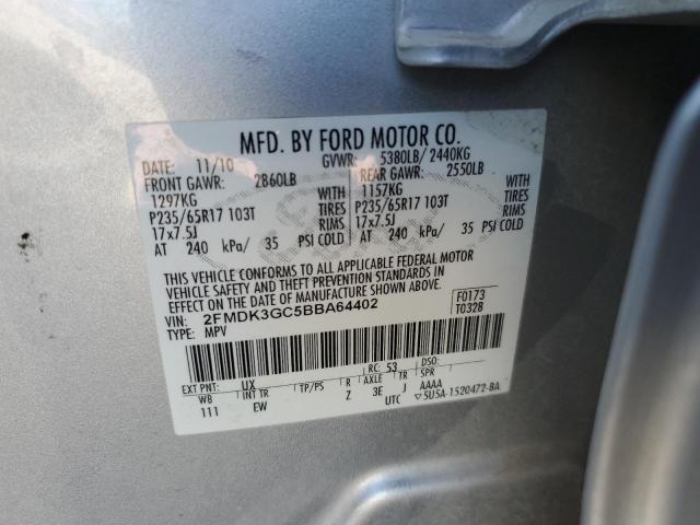 Photo 10 from auction – 2011 FORD EDGE SE with VIN 2FMDK3GC5BBA64402