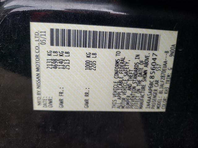 Photo 10 from auction – 2011 NISSAN MAXIMA S with VIN 1N4AA5AP6BC856047
