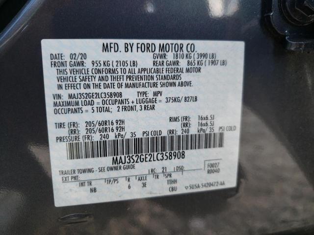 Photo 10 from auction – 2020 FORD ECOSPORT S with VIN MAJ3S2GE2LC358908