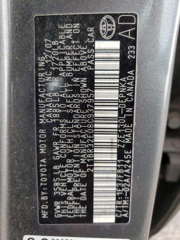 Photo 10 from auction – 2008 TOYOTA COROLLA CE with VIN 2T1BR32E08C937957