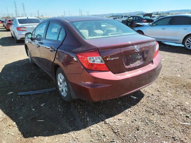 Photo 3 from auction – 2012 HONDA CIVIC LX with VIN 19XFB2F59CE073138