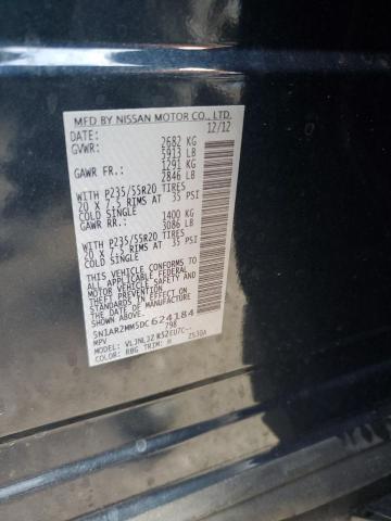 Photo 10 from auction – 2013 NISSAN PATHFINDER with VIN 5N1AR2MM5DC624184