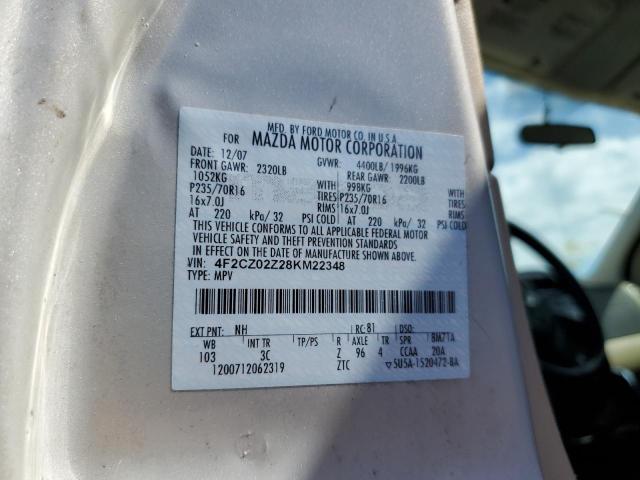 Photo 10 from auction – 2008 MAZDA TRIBUTE I with VIN 4F2CZ02Z28KM22348