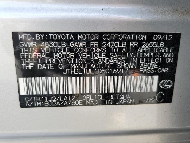 Photo 10 from auction – 2013 LEXUS GS 350 with VIN JTHBE1BL1D5016917