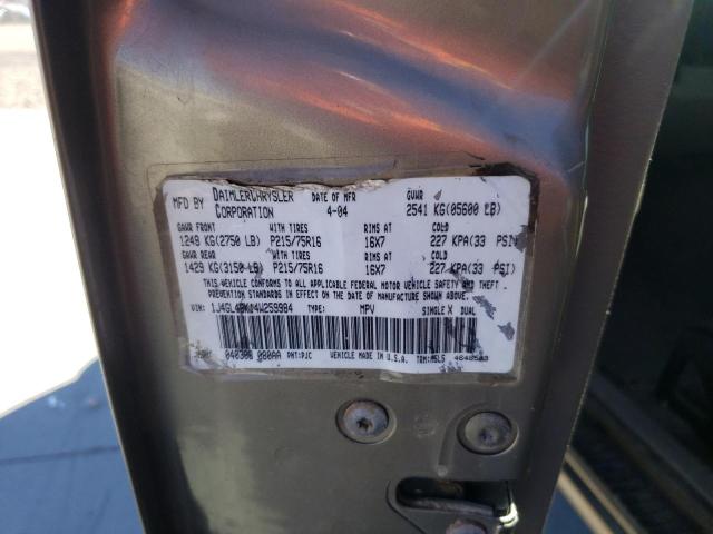 Photo 10 from auction – 2004 JEEP LIBERTY SP with VIN 1J4GL48K14W259984
