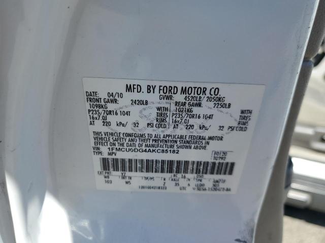 Photo 10 from auction – 2010 FORD ESCAPE XLT with VIN 1FMCU0DG4AKC85182