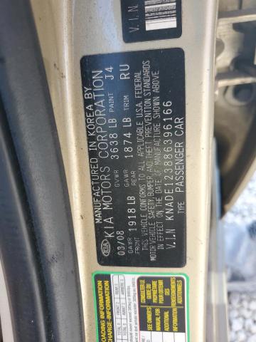 Photo 10 from auction – 2008 KIA RIO BASE with VIN KNADE123886396166
