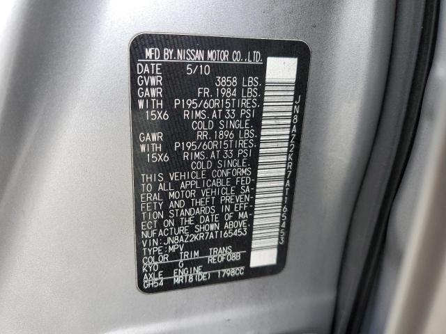 Photo 10 from auction – 2010 NISSAN CUBE BASE with VIN JN8AZ2KR7AT165453