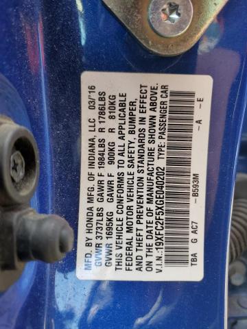 Photo 10 from auction – 2016 HONDA CIVIC LX with VIN 19XFC2F5XGE040202