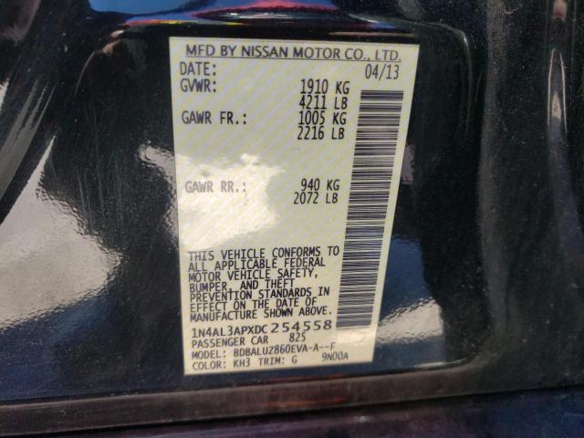 Photo 10 from auction – 2013 NISSAN ALTIMA 2.5 with VIN 1N4AL3APXDC254558
