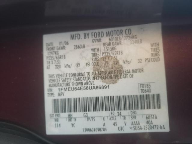 Photo 10 from auction – 2006 FORD EXPLORER E with VIN 1FMEU64E56UA86891