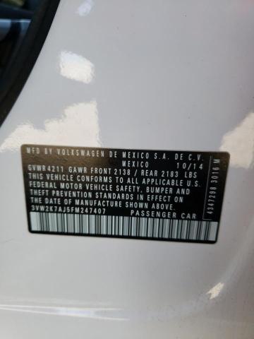 Photo 10 from auction – 2015 VOLKSWAGEN JETTA BASE with VIN 3VW2K7AJ5FM247407