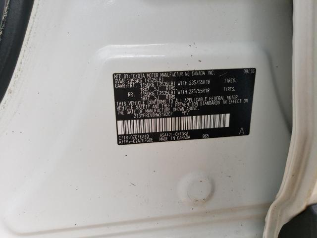 Photo 10 from auction – 2017 TOYOTA RAV4 LIMIT with VIN 2T3YFREV8HW318207