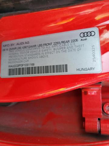 Photo 10 from auction – 2015 AUDI A3 PREMIUM with VIN WAUCCGFF3F1031168
