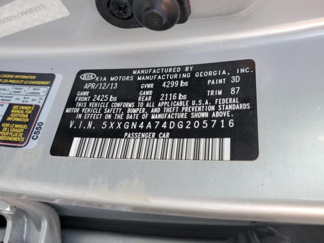 Photo 10 from auction – 2013 KIA OPTIMA EX with VIN 5XXGN4A74DG205716