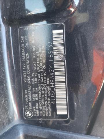 Photo 10 from auction – 2000 BMW Z3 2.3 with VIN 4USCH9342YLF85132