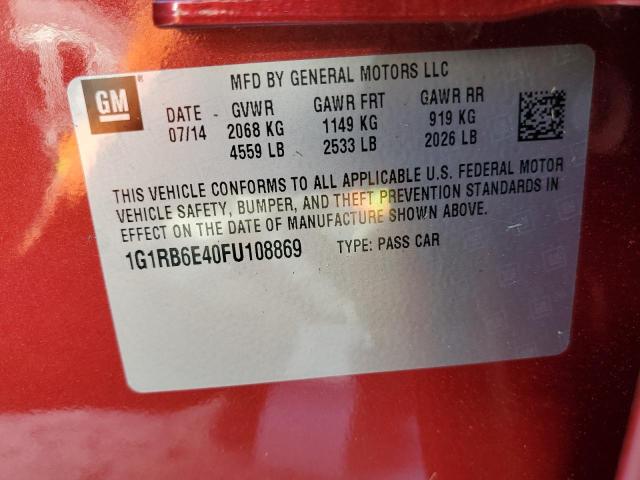 Photo 10 from auction – 2015 CHEVROLET VOLT with VIN 1G1RB6E40FU108869