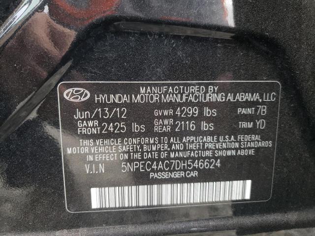Photo 10 from auction – 2013 HYUNDAI SONATA SE with VIN 5NPEC4AC7DH546624
