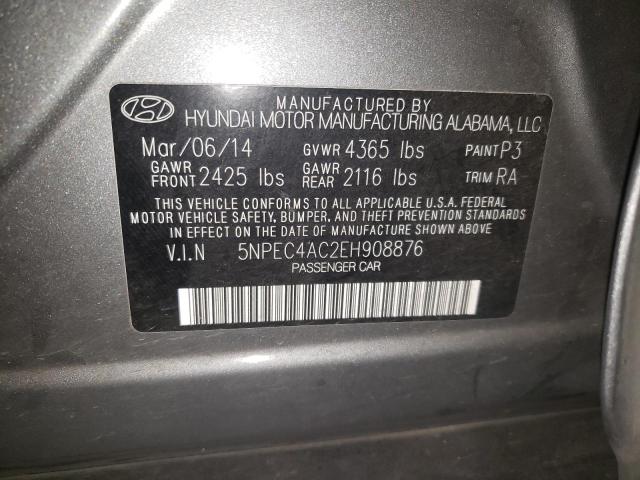 Photo 10 from auction – 2014 HYUNDAI SONATA SE with VIN 5NPEC4AC2EH908876