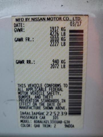 Photo 10 from auction – 2017 NISSAN ALTIMA 2.5 with VIN 1N4AL3AP6HC225239