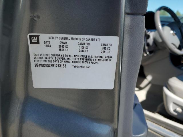 Photo 10 from auction – 2005 BUICK LACROSSE C with VIN 2G4WD532851213133