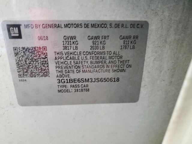 Photo 10 from auction – 2018 CHEVROLET CRUZE LT with VIN 3G1BE6SM3JS650618
