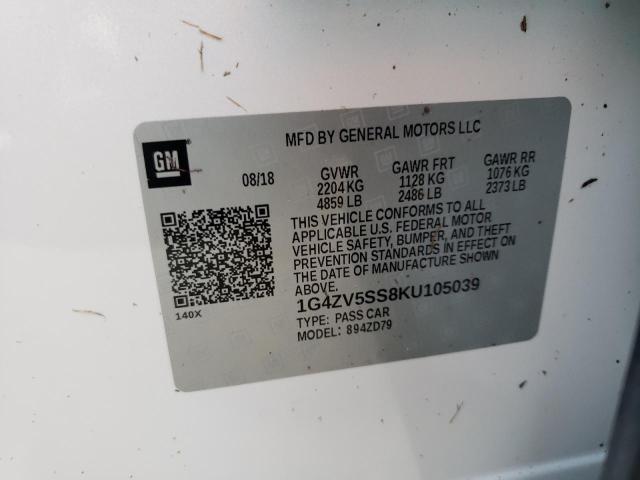 Photo 10 from auction – 2019 BUICK LACROSSE A with VIN 1G4ZV5SS8KU105039