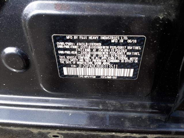 Photo 10 from auction – 2016 SUBARU CROSSTREK with VIN JF2GPADC8G8313511