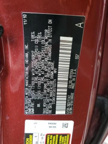 Photo 10 from auction – 2011 TOYOTA SIENNA LE with VIN 5TDKK3DC5BS102774
