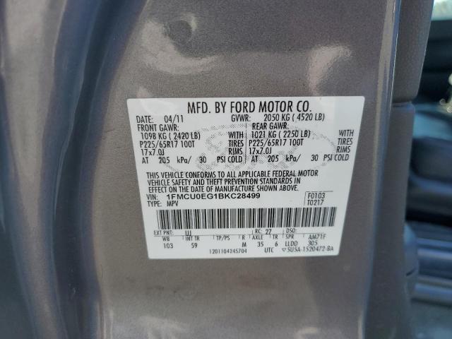 Photo 10 from auction – 2011 FORD ESCAPE LIM with VIN 1FMCU0EG1BKC28499