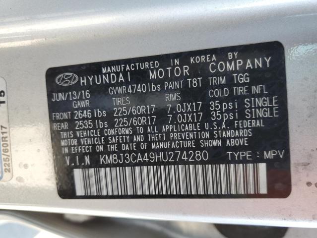 Photo 10 from auction – 2017 HYUNDAI TUCSON LIM with VIN KM8J3CA49HU274280