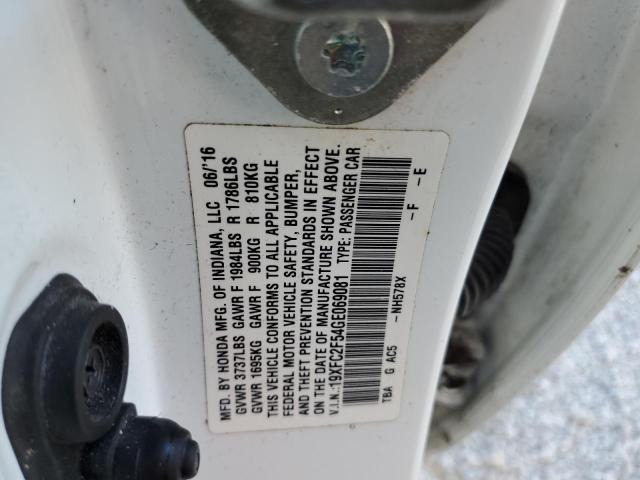 Photo 10 from auction – 2016 HONDA CIVIC LX with VIN 19XFC2F54GE069081