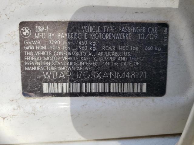 Photo 10 from auction – 2010 BMW 328 I with VIN WBAPH7G5XANM48121