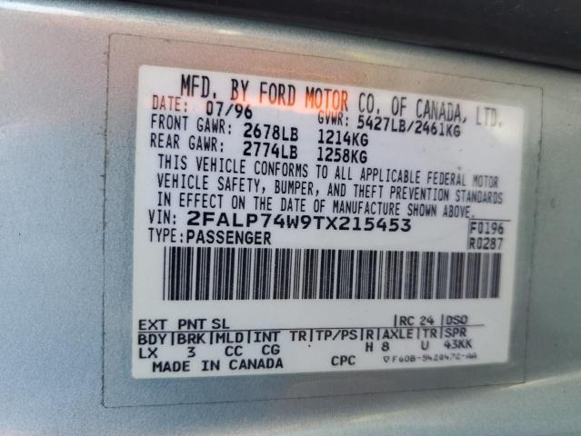Photo 10 from auction – 1996 FORD CROWN VICT with VIN 2FALP74W9TX215453
