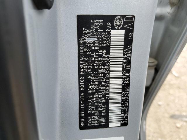 Photo 10 from auction – 2008 TOYOTA COROLLA MA with VIN 2T1KR32E08C695963