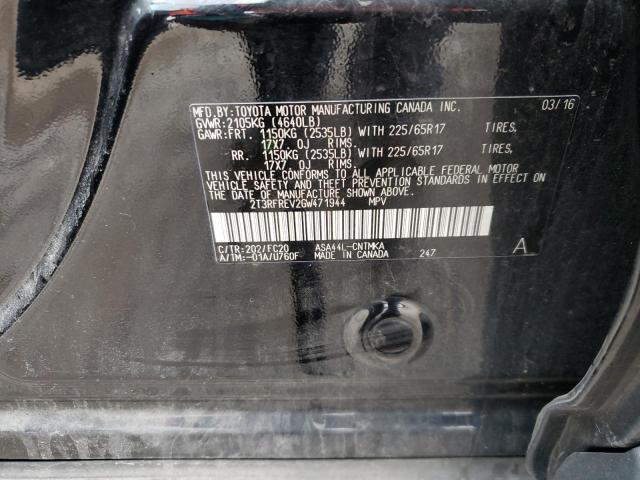 Photo 10 from auction – 2016 TOYOTA RAV4 XLE with VIN 2T3RFREV2GW471944