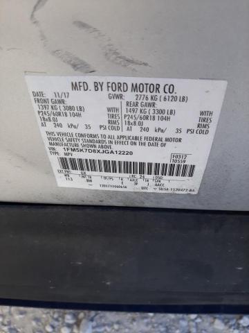 Photo 10 from auction – 2018 FORD EXPLORER X with VIN 1FM5K7D8XJGA12220