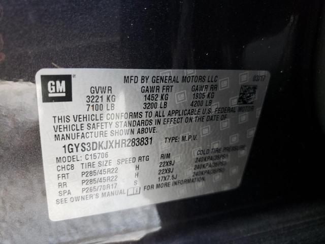 Photo 10 from auction – 2017 CADILLAC ESCALADE P with VIN 1GYS3DKJXHR283831