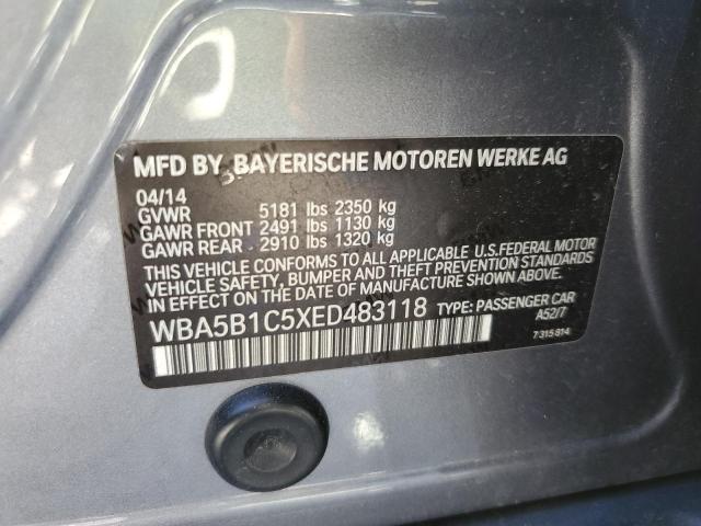 Photo 10 from auction – 2014 BMW 535 I with VIN WBA5B1C5XED483118