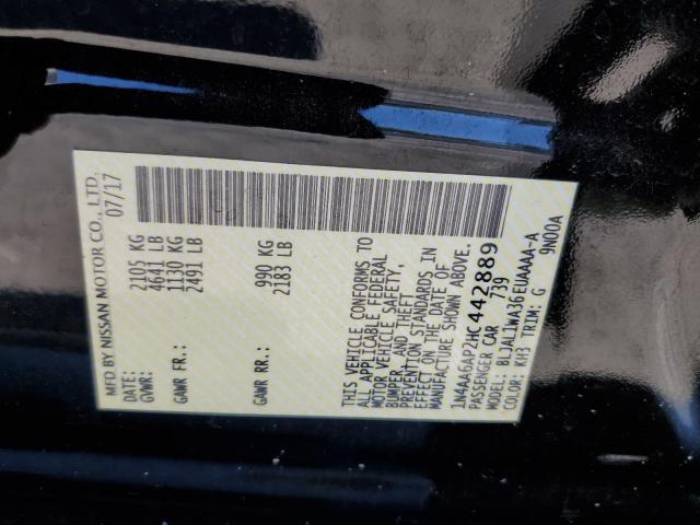 Photo 10 from auction – 2017 NISSAN MAXIMA 3.5 with VIN 1N4AA6AP2HC442889